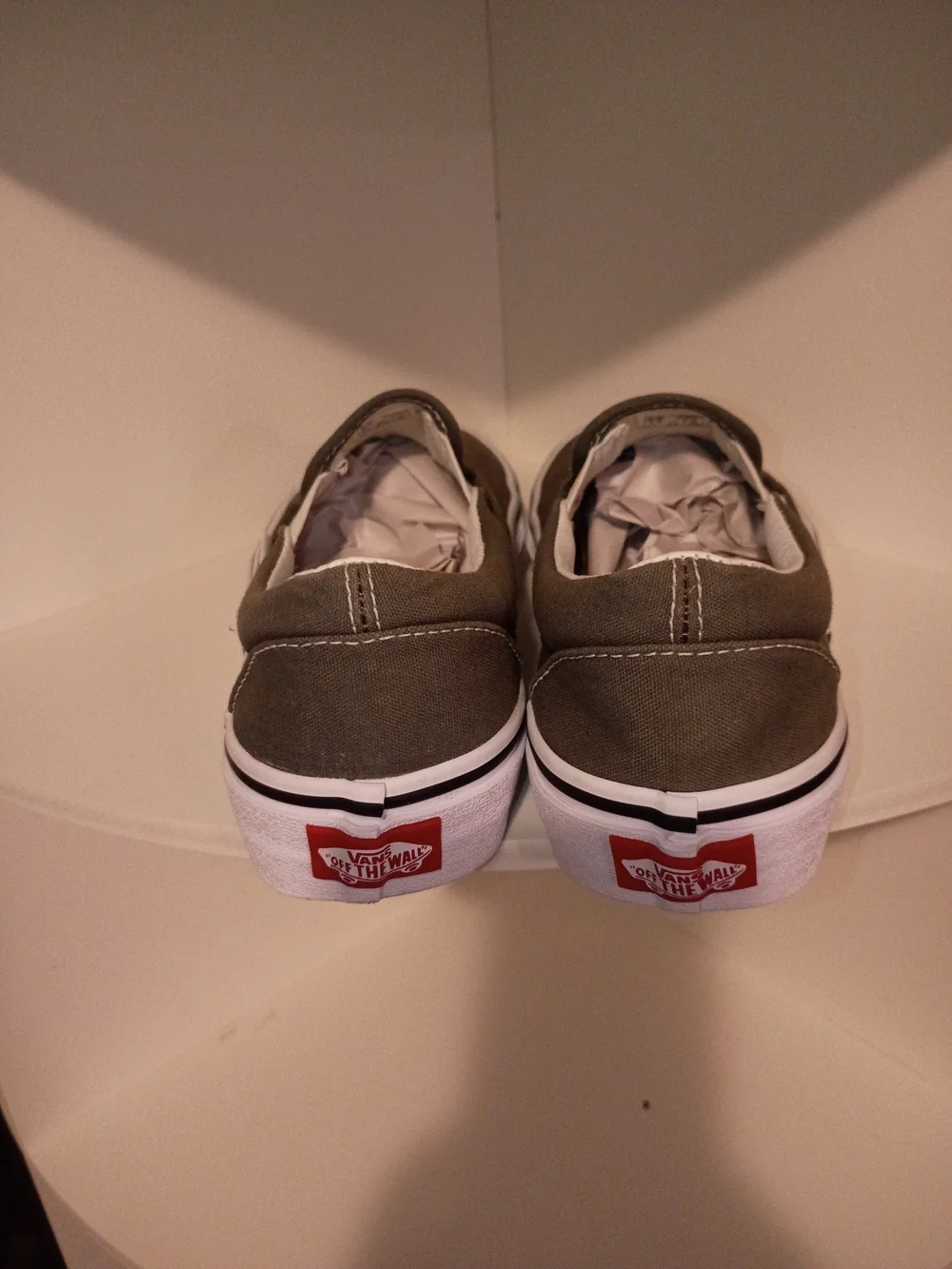 Vans Men's Slip-On Casual Shoe in Olive